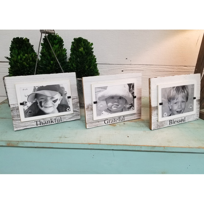 Nitesh White Washed Reclaimed Wood Picture Frame