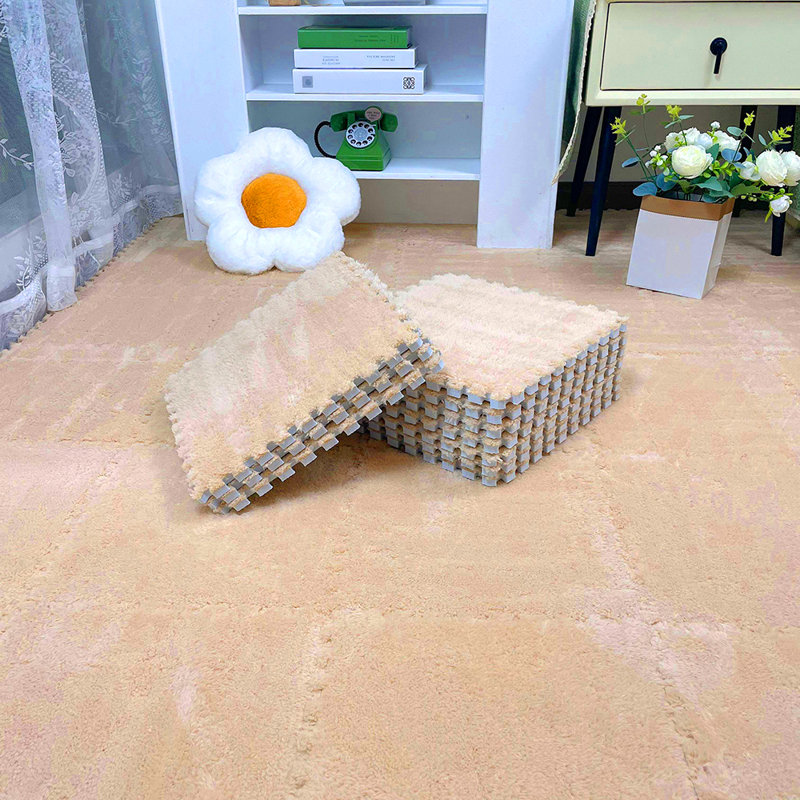 Square Felt Machine Tufted 30cm X 30cm Area Rug Set