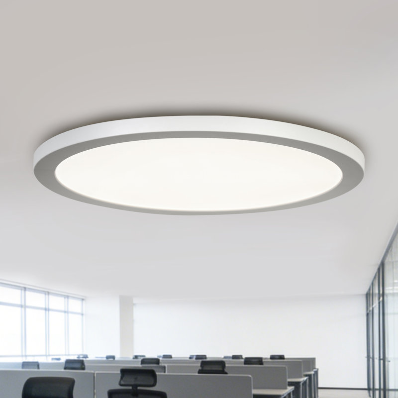 Plafonnier encastré moderne 1 lumière DEL, H 0,5 po x l 11,8 po x P 11,8 po, 24 W