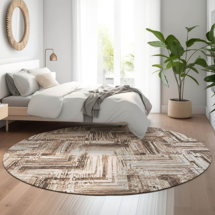 Premium Machine Washable Cerrito Brown Rug