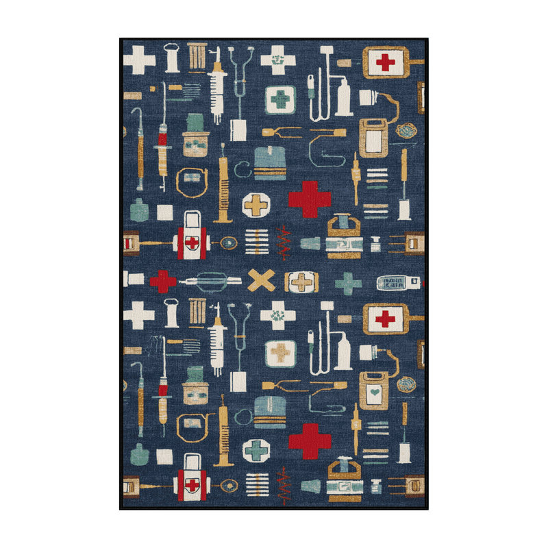Tapis gris lavable à la machine, Rectangulaire 8 pi x 10 pi
