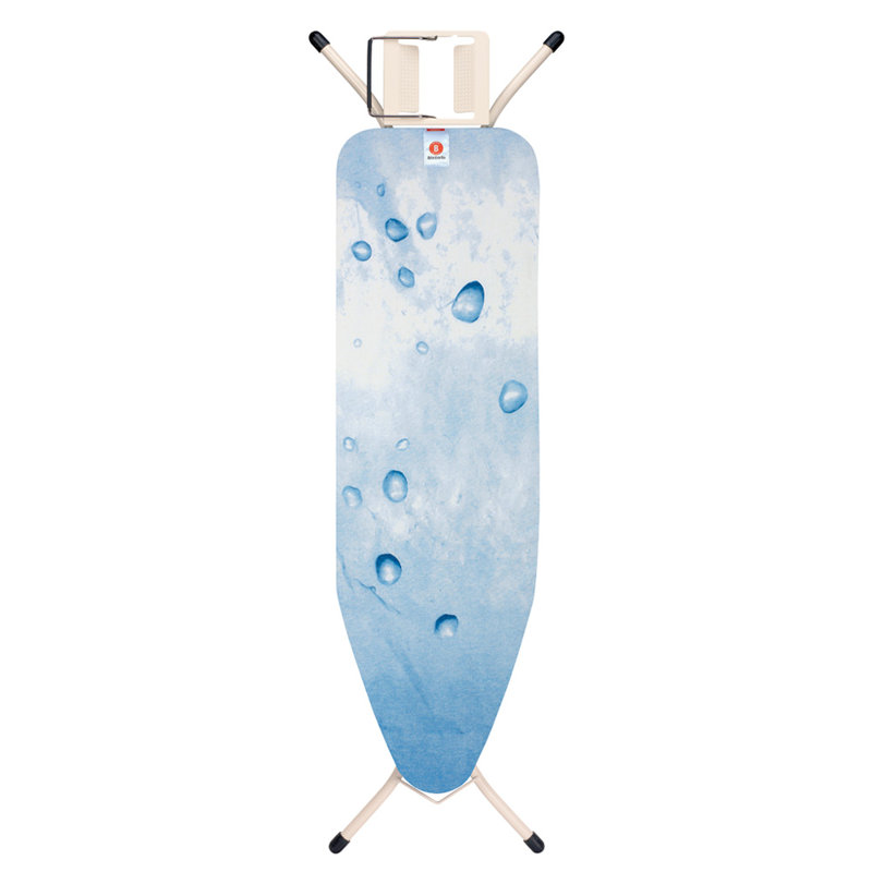Brabantia Size B Medium Ironing Board with Steam Iron Rest, Ice Water