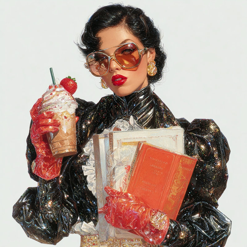 «Glam Study Break», art mural sur toile tendue
