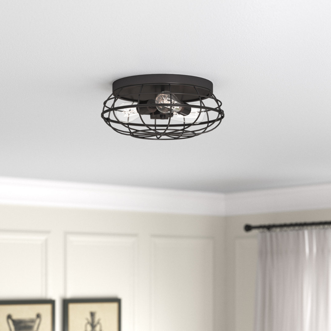 Newlyn 3-Light 15" Flush Mount Greyleigh™ Finish: English Bronze