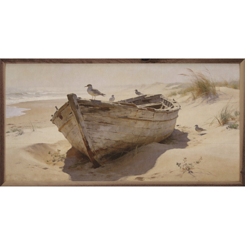 Bateau abandonné dans les dunes, 36x18