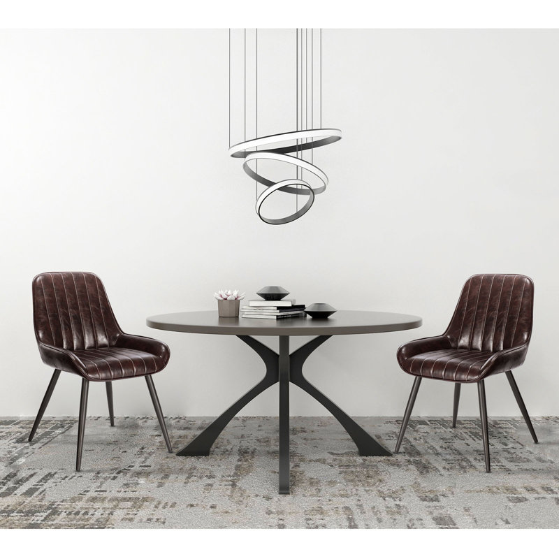 Knighton Upholstered Dining Chair, Dark Brown
