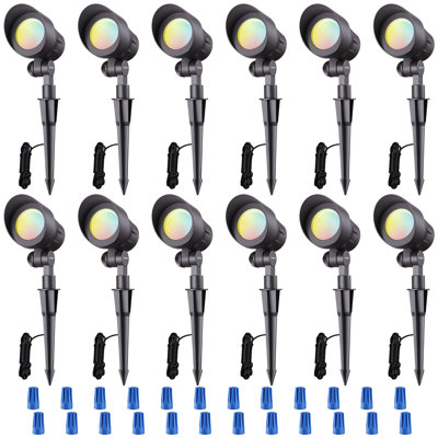 3CCT Low Voltage LED Landscape Spotlight, 12V Waterproof Spot Lights, ETL Listed, 3000K/4000K/5000K