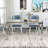 Adelais 59" Antique Mirrored Dining Table