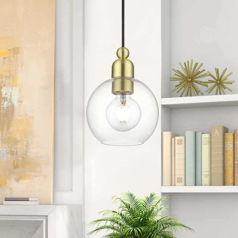 Luminaire suspendu en forme de dôme à 3 lumières, Laiton satiné