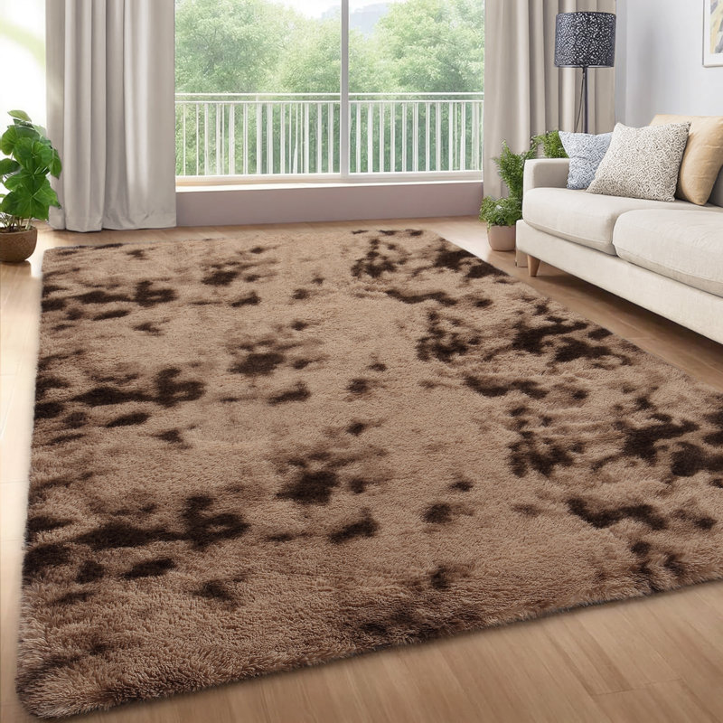 Shag Area Rugs Tie-Dyed Plush Fuzzy Rugs for Living Room, Ultra Soft Fluffy Furry Rugs for Bedroom, Indoor Carpet Nursery Rugs for Kids Room Home Decor