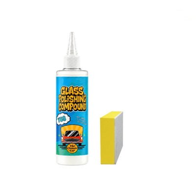 Automotive rubber adhesive 100ml Automotive Glass Oil Film Remover Polishing Paste HardWater Stains Grime For Windshield Side Window With Sponge Accessory
