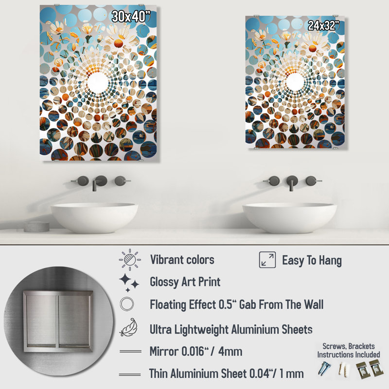 Grand miroir mural Diesies - MIR141454, 40 po x 30 po