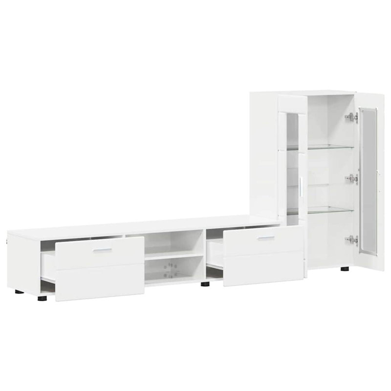 Console for TVs up to 88", High Gloss White