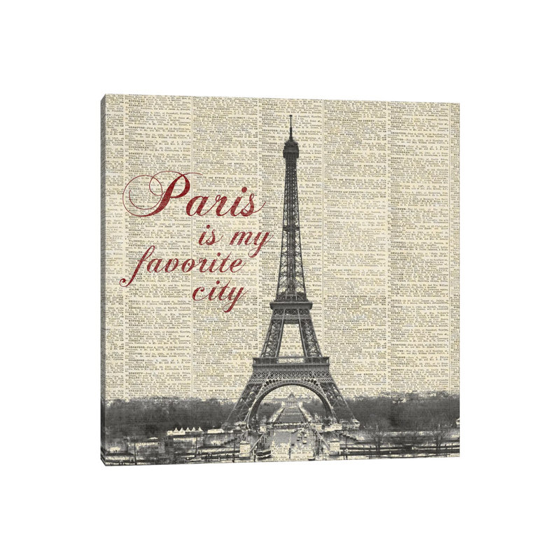 Paris Is My Favorite City by Michael Marcon - Wrapped Canvas Gallery-Wrapped Canvas Giclée, 30.48 cm H x 30.48 cm W