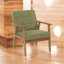 Ensemble de chaise de confort confortable avec coussin épais et table basse en bois