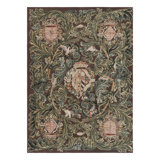 Rug & Kilim’S Armorial Tudor Style Rug In Black, With Beige, Blue And Gold Tones