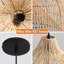 Rattan Pendant Light, Natural Wicker Shade, Iron Frame, Adjustable Height, E27 Socket, 50 Cm Diameter, For Living Room Dining Area (Bulb Not Included)