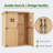 4 ft. W x 2 ft. D Outdoor Wooden Storage Shed with 2 Shelves and Lock-93918015