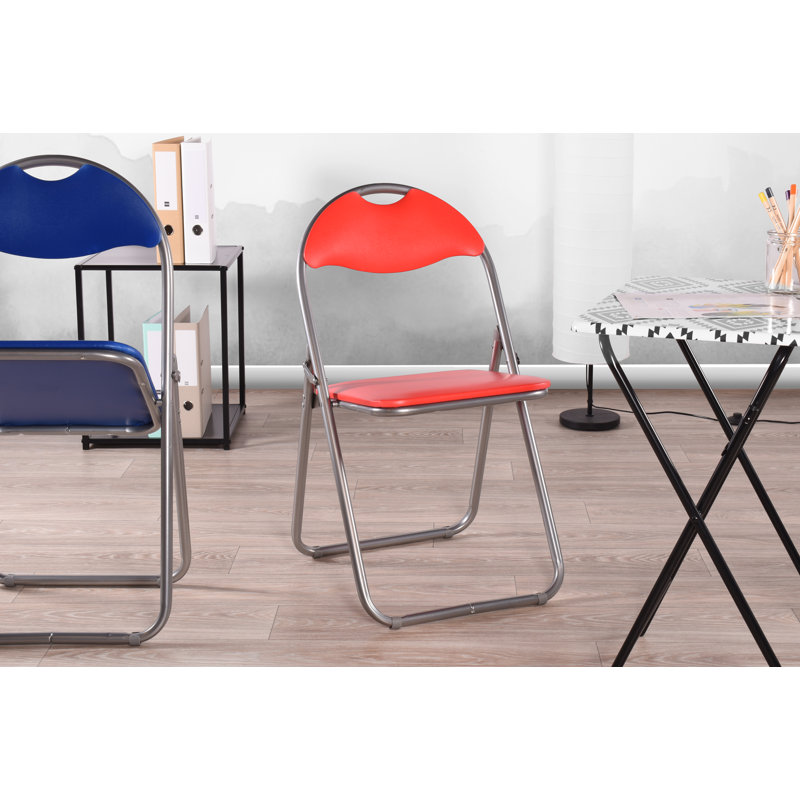 Padded Folding Chair, Blue