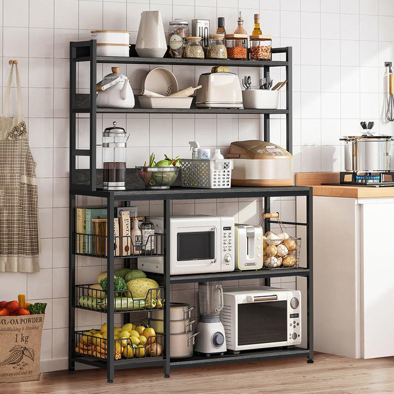 Floramae 39.37'' Steel Standard Baker's Rack with Microwave Compatibility