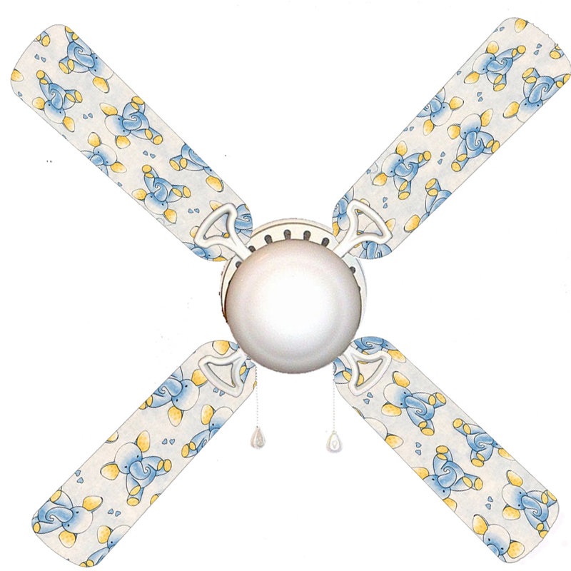Ventilateur de plafond 4 pales 42 ", gris