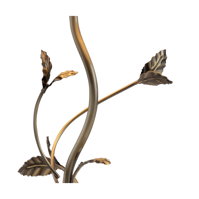 Antique Metal Leaf 59cm Table Lamp, Blue