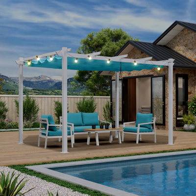 Pergola en aluminium avec auvent
