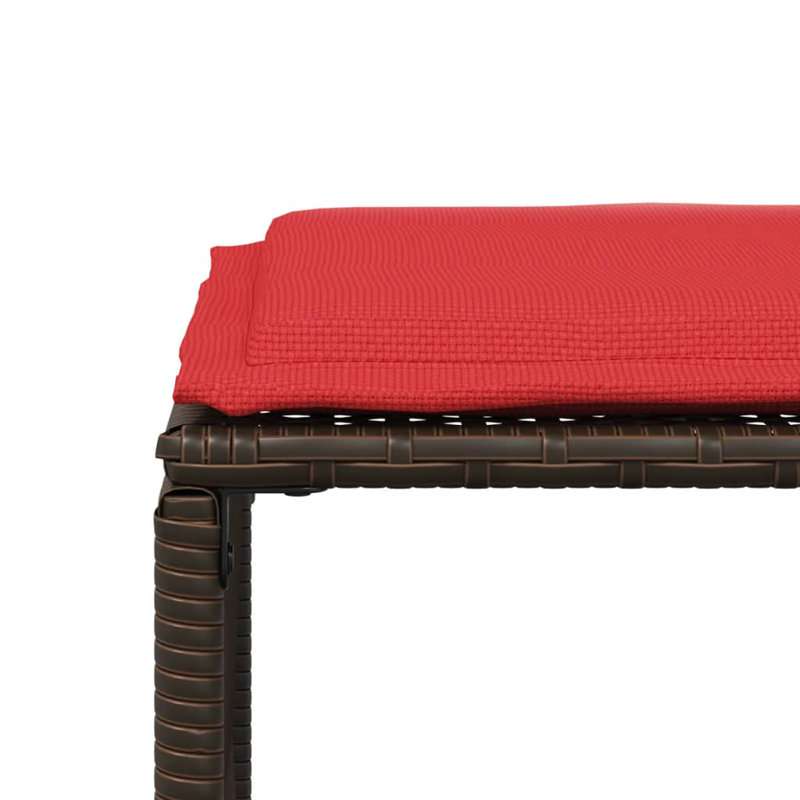  Patio Dining Set Brown PE Rattan Stackable Garden Dining Set