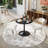 Tulip Dining Set, Marble Pattern Table With 2/4 Modern Boucle Chairs For Dining Room, Kitchen-1039993604-1039993606-1039993601