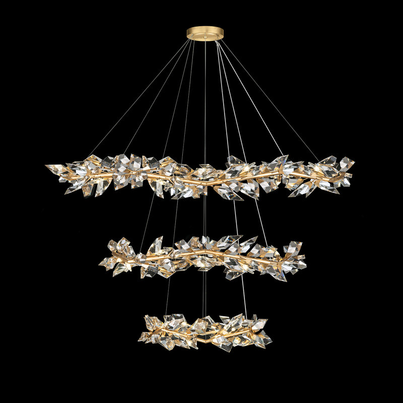 Luminaire suspendu rond 71 po Foret, Or