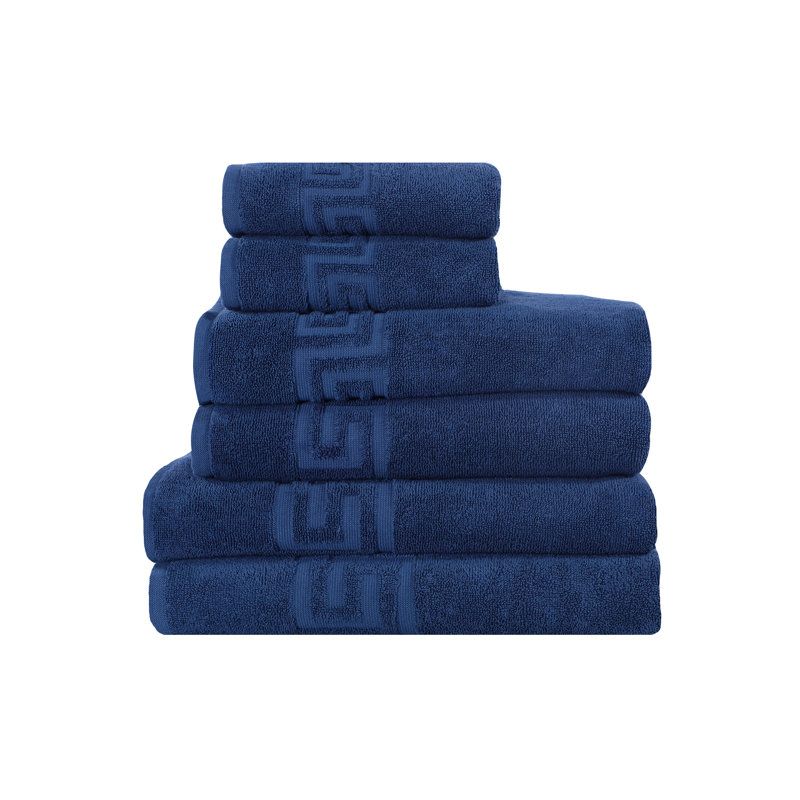 L'ensemble de serviettes en coton Duplantis comprend 2 draps de bain, 2 serviettes de bain et 2 serviettes à main