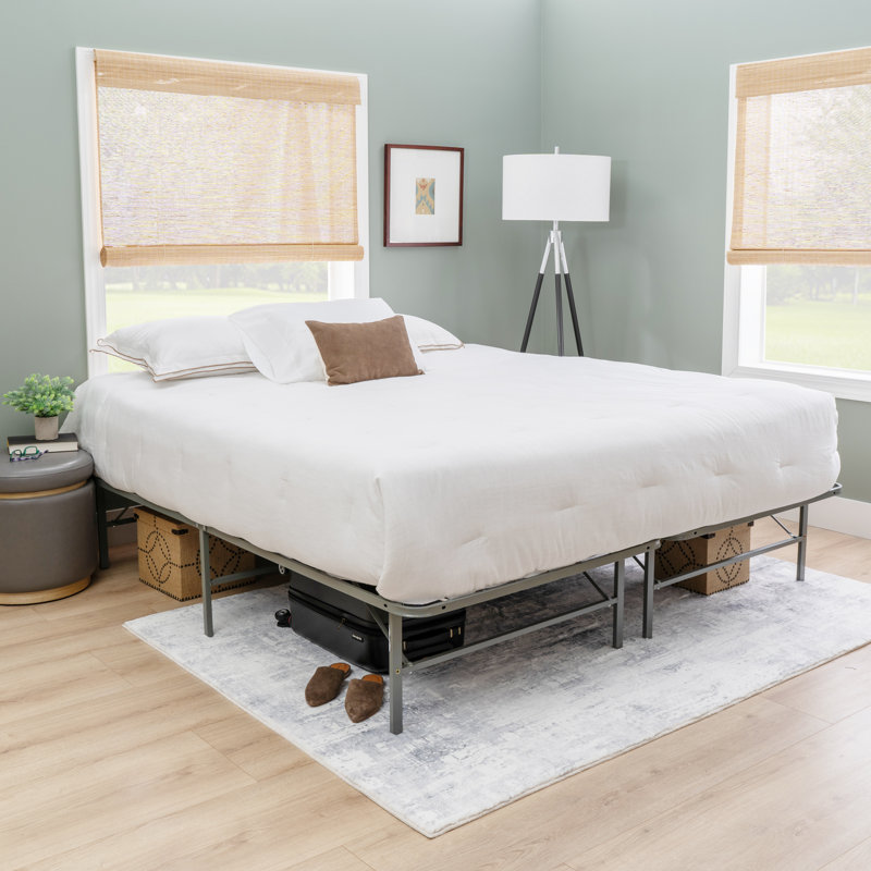 Franson Metal Folding King Platform Bed Frame, King