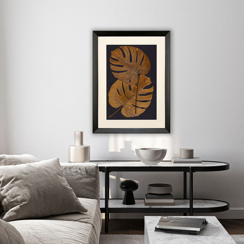 Art encadré doré Monstera II