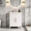 Meuble-lavabo moderne sur pied avec lavabo et tablette ajustable