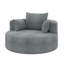 Fauteuil demi-tonneau pivotant à 360 °, siège d'appoint rond moderne et confortable avec siège extra large et profond-486962483
