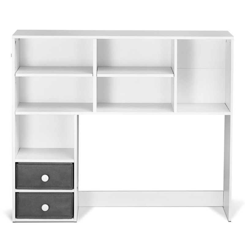 Rangement de bureau noir à 3 niveaux pour bureau et maison, Blanc