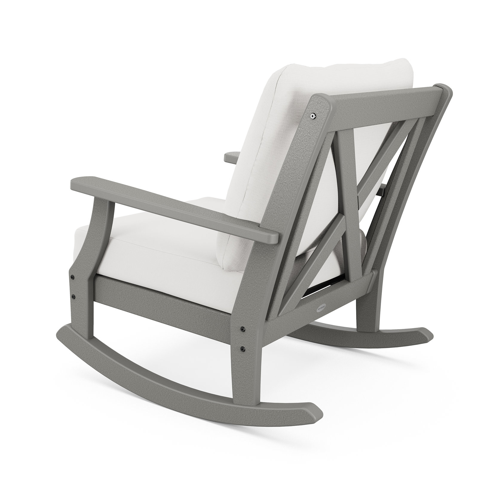 Braxton Patio Lounge Chair, Canvas Natural Sunbrella® Canvas, White