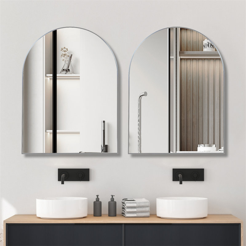 Miroir de salle de bain 30x40 (Comprend un miroir seulement), 30" x 40", Argent argent