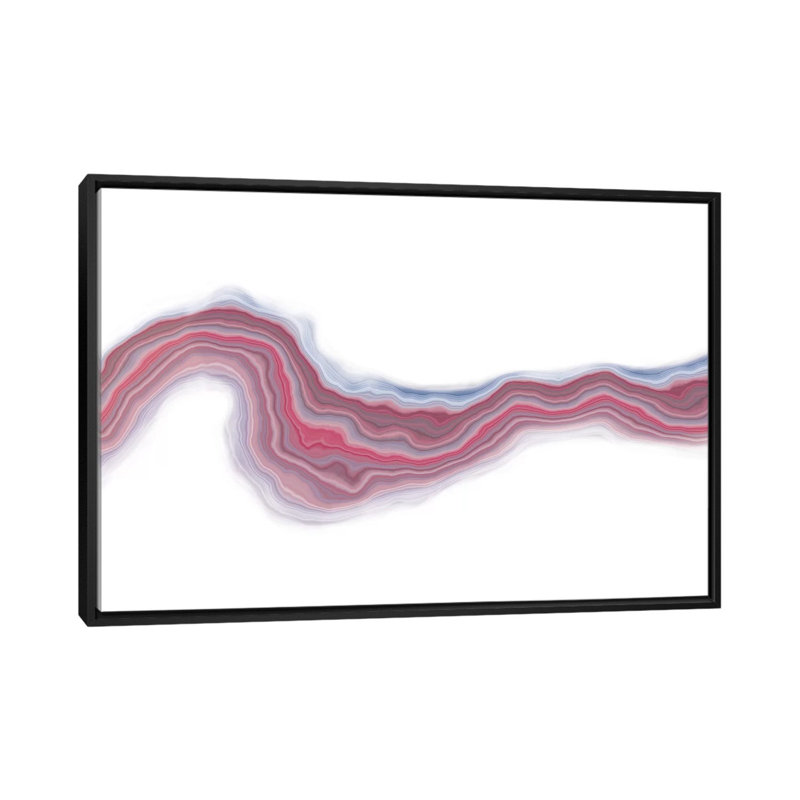 «Rose Velocity», impression sur toile tendue, H 40 po x l 60 po x P 1,5 po, Toile avec cadre noir, Pas de tapis