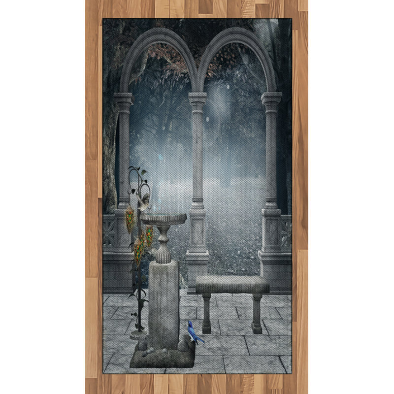 Gothic High Density Long Fiber Poly Threads Decorative Area Rug Carpet, Rectangle 2'7" x 5'