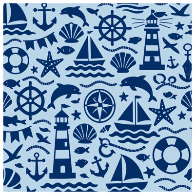 Nautical Elements Pattern Comforter