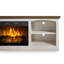 Meuble télé 70 po pour téléviseur 80 po, grande console pour salon, blanc + bois de grange-660982561