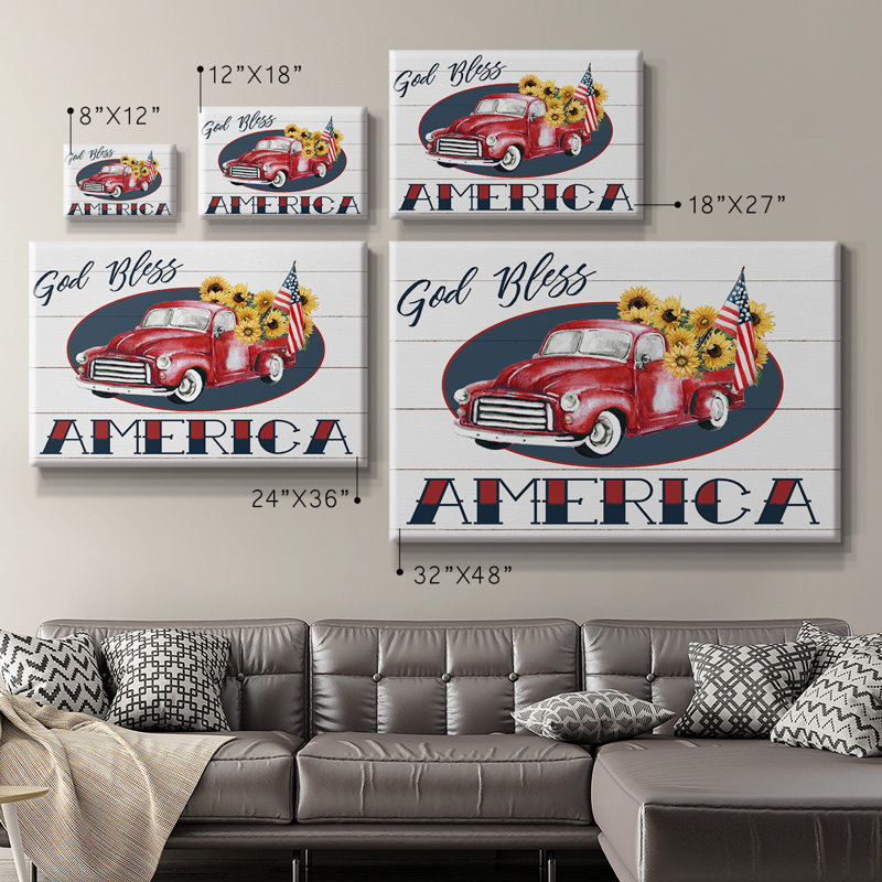 Toile tendue avec châssis God Godess America, H 8 po x l 12 po