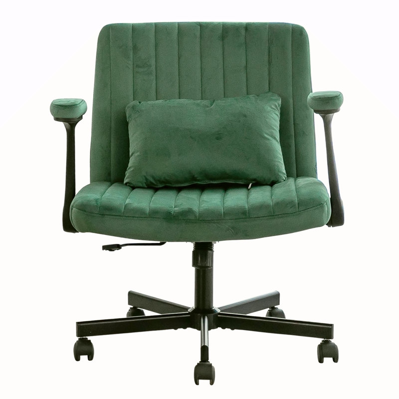 Chaise de bureau Velvet Criss Cross, Vert