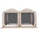Tente moustiquaire avec moustiquaire 12 po x 6 pi 2 en 1, toile moustiquaire portative avec sac de transport, côtés de filet, piquets de sol, pour le jardin, le patio, la cour et les activités de plein air, beige