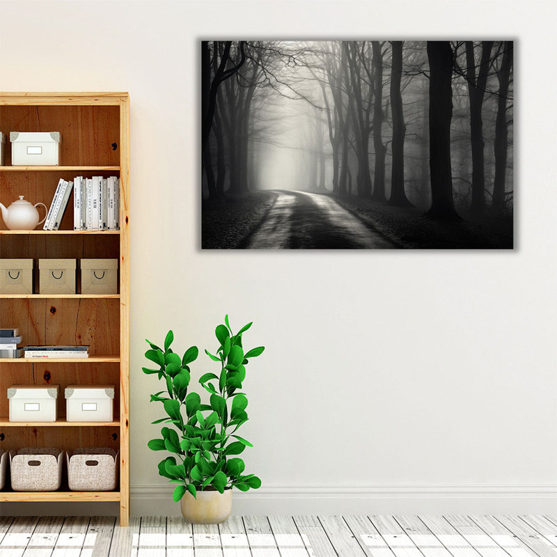 «Misty Dark Forest Path», H 24 po x l 36 po