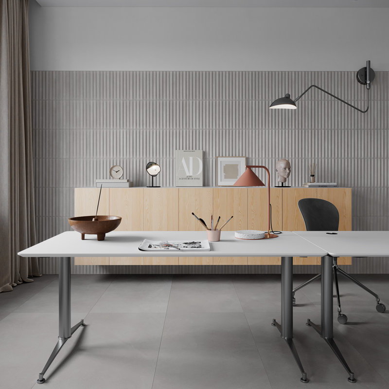 Carreau de porcelaine pour plancher et mur 12 po x 24 po en espagnol Pureform - (5 pièces, 10,76 pieds carrés), Gris naturel
