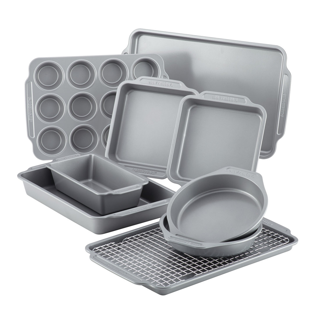 Farberware Nonstick Bakeware Set / Baking Pans with Cooling Rack, 10 Piece Farberware