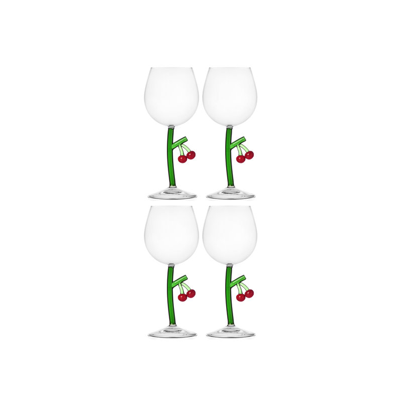 Fruits & Flowers - Stemmed Glass Cherries 11.8 Oz