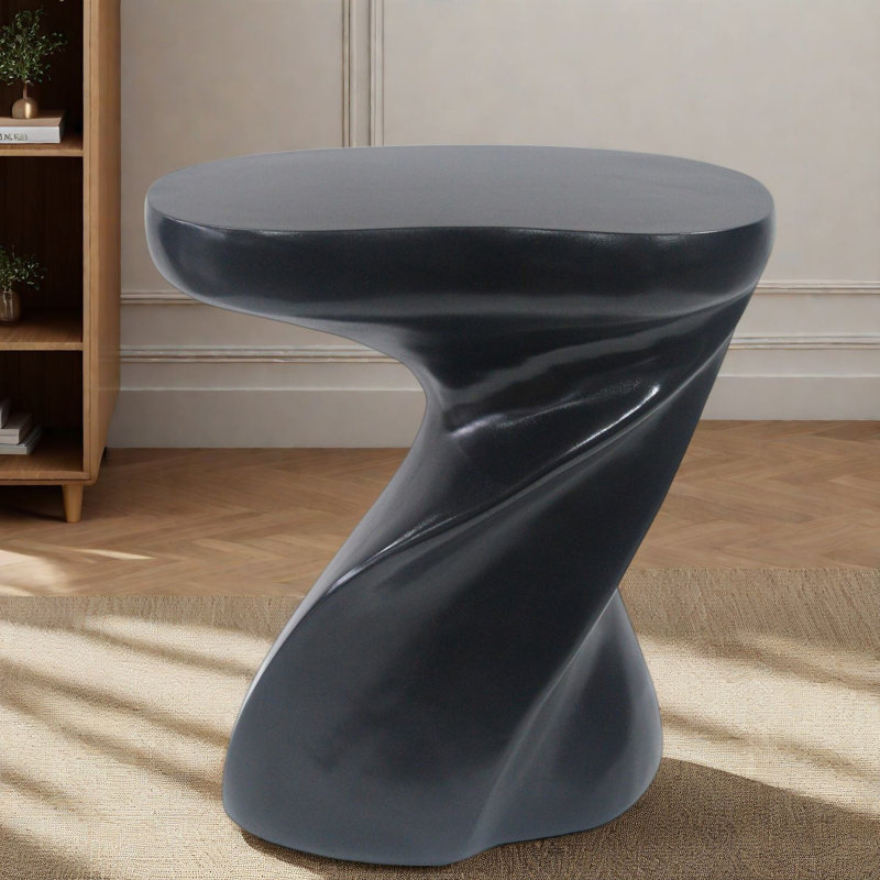 Tables de bout torsadées, table d'appoint moderne portative MGO brun antique pour la maison, Noir * Noir